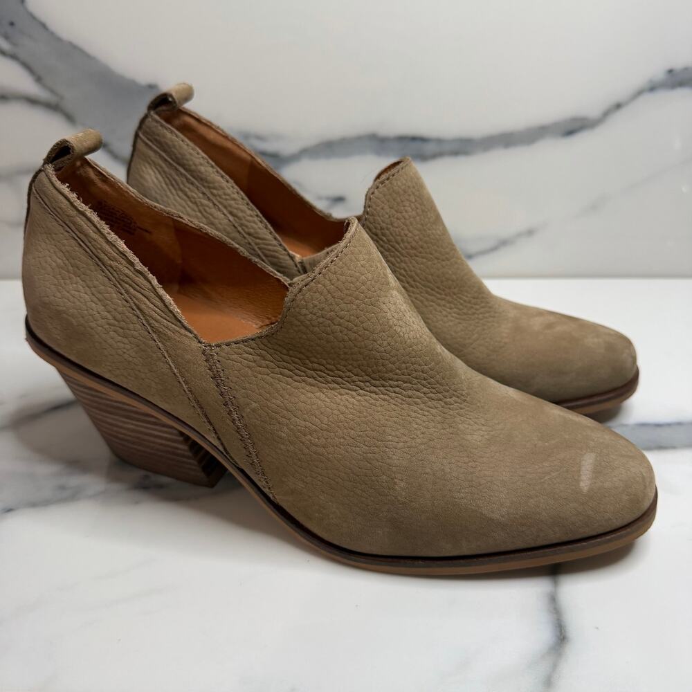 Lucky Brown Women's Tan Leather Vennia Boots Sz 8.5 Western Boho Festival